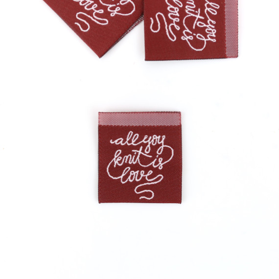 1 Label - all you knit is love - Bordeaux - Hamburger Liebe