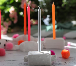 Silikon - Gießform - Bonbon-Kerzenhalter - für Geburtstagskerzen - Herzen - vielfältig nutzbar