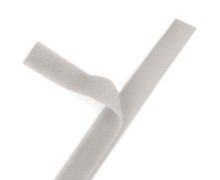 1 Klettband Zuschnitt - Klettverschluss - Zum Nähen - Hook & Loop - 20mm x 50cm - Hellgrau