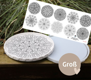 Outdoorstoff - Look At Me - Inlays für Silikon - Dekoteller - Tablett - Mit Sternen/Herzen - Groß - Cherry Picking - abby and amy