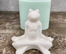 Silikon - Gießform - Yoga Frosch - Dekofrosch - Klein - vielfältig nutzbar