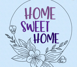 Floral | Blumenrahmen-1 „Home sweet home“ | 13x18