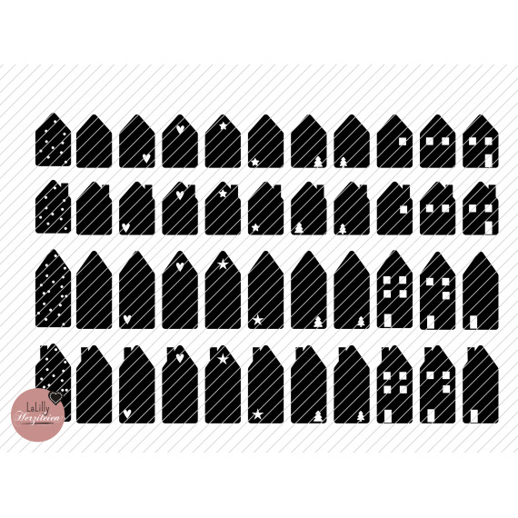 Plotterdatei-Set Skandi Häuser (44 Motive)