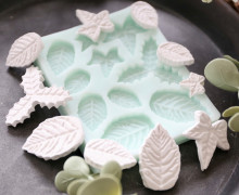 Silikon - Gießform - Multiform - flache Blätter - Dekoblätter - Laub - Herbst - vielfältig nutzbar