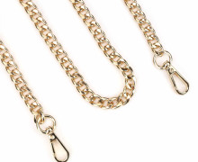1 Kette für Handtaschen - flach - 9,5mm Breite - Taschenkette - 110cm - Gold