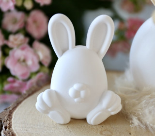 Silikon -  Gießform - Osterei mit Hasenohren und Hasenfüßen - vielfältig nutzbar