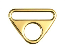 2 O-Ringe mit Steg - Taschenring - 40mm - Veno - Gold