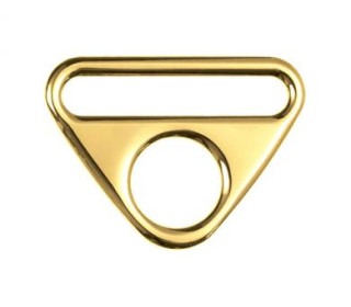 2 O-Ringe mit Steg - Taschenring - 40mm - Veno - Gold