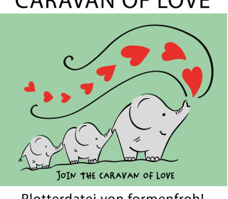 Plotterdatei - Caravan of Love - Elefanten - Plott - Design von formenfroh - dxf + svg + jpg