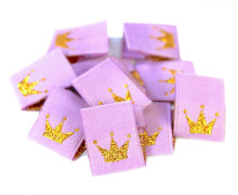 1 Label - Krone - Krönchen - Flieder