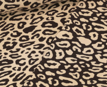 Bio-Jacquard - 2 Farb Spezial Jacquard Jersey - Safari Doubleface - Western Fairy Tales - Hamburger Liebe - Beige/Dunkelbraun