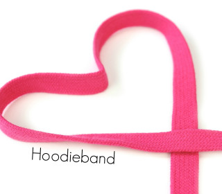 1m flache Kordel - Hoodieband - Kapuzenband - Pink