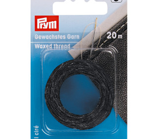 Gewachstes Garn - 20m - Prym - Schwarz