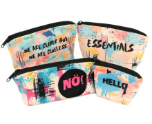 DIY-Nähset - Velvet - Knautschtaschen - 4 Täschchen - Colorful Grunge - Essentials - abby and amy