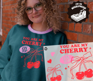Onkel Bo's Bügelbilder - DIN A4 - You are my cherry on top - Schriftzug - BIG