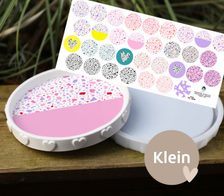 Outdoorstoff - Terrazzo Love - Inlays für Silikon - Dekoteller - Tablett - Klein - studio.mARTinchen - abby and amy