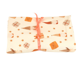 1m Zuschnitt - Sommersweat - Gifting Gnomes - Sterne - Creme - Bio Qualität - abby and me