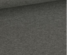Waffelstrick-Jersey - Feine Struktur - Baumwolle - Uni - Dunkelgrau Meliert
