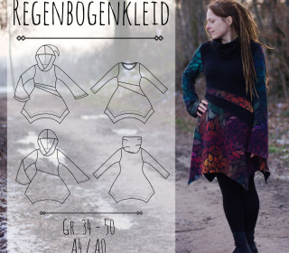 Regenbogenkleid Gr. 34 - 50