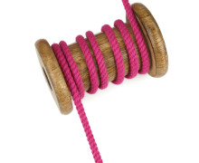 1m Hoodieband - Schmale Kordel - Parkakordel - Gedreht - 4mm - Fuchsia