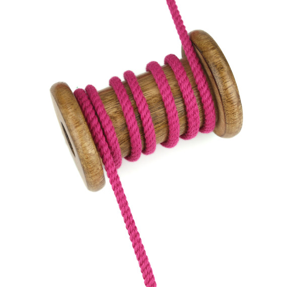 1m Hoodieband - Schmale Kordel - Parkakordel - Gedreht - 4mm - Fuchsia