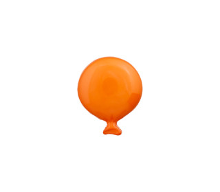 1 Polyesterknopf - Rund - 15mm - Öse - Kinder - Luftballon - Orange