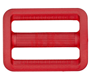 1 Leiterschnalle - Kunststoff - 30mm - Transparent - Rot