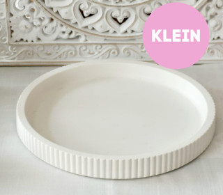Silikon - Gießform - Dekoteller - mit Streifen - KLEIN - vielfältig nutzbar