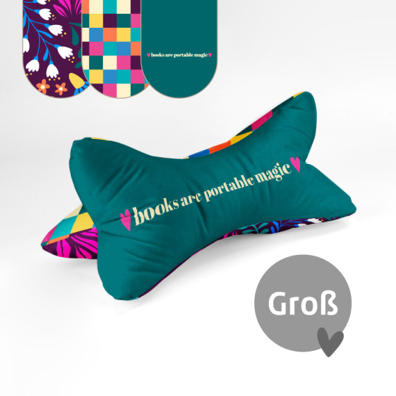 DIY-Nähset - Leseknochen - Groß - Books Are Portable Magic - Hamburger Liebe - Velvet - abby and amy