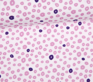 Jersey - Funny Dots - Weiß/Rosa - Bio Qualität - abby and me
