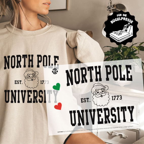 Onkel Bo's Bügelbilder - DIN A4 - North Pole University - BIG - Weihnachten