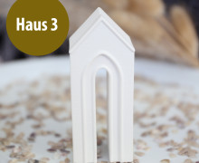 Silikon - Gießform - Häuser - Streifendesign - Dekohäuser - schmal - Haus 3 - vielfältig nutzbar