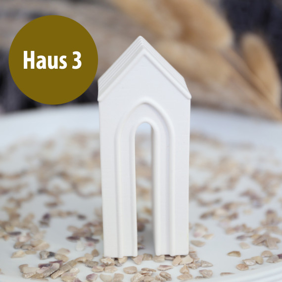 Silikon - Gießform - Häuser - Streifendesign - Dekohäuser - schmal - Haus 3 - vielfältig nutzbar