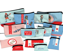 DIY-Nähset - Softshell - Fleece - 15 Stift - und Kramtaschen - Winterliebe - ela ideen - abby and amy