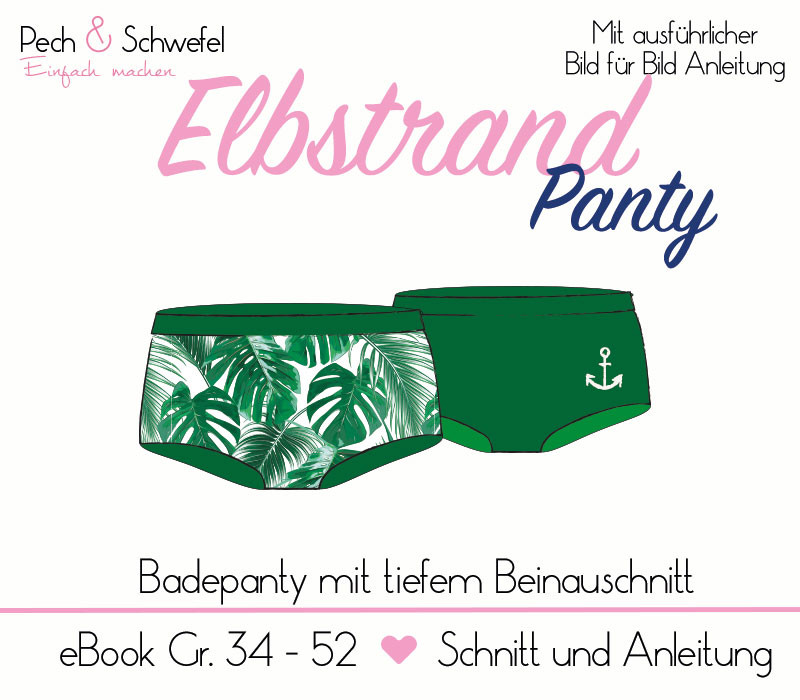 Ebook „Elbstrand“ Panty Damen Gr. 34 – 52 in A4 (Einzelgrößenschnitt) von Pech und Schwefel
