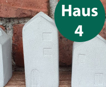 Silikon - Gießform - Kerzenhalter - für Stabkerzen - Kleine Häuser - Haus 4 - vielfältig nutzbar