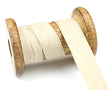 1m Schrägband - Saumband - Wildlederoptik - 20mm - Beige