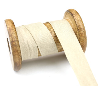 1m Schrägband - Saumband - Wildlederoptik - 20mm - Beige