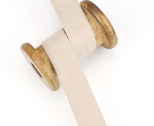 1 Meter Schrägband - Velour - 20mm - Beige