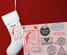 Onkel Bo's Bügelbilder - DIN A4 - Santa's Mail - Stamps