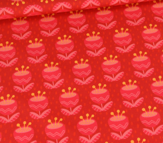 Outdoorstoff - Tulip Fields - Tulpen - Dunkelrot - jojulein design - abby and amy