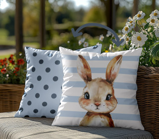 Genähtes Kissen inkl. Inlet -  Delightful Bunnies - Punkte - Mein Hanseherz