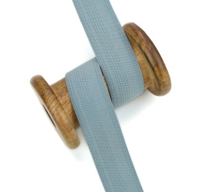 2,5 Meter Gummiband - Zugeschnitten -  Uni - 25mm - Taubenblau