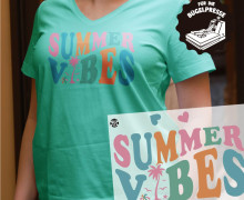 Onkel Bo's Bügelbilder - DIN A4 - Summer Vibes - Bunt - Schriftzug - BIG
