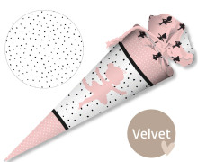 DIY-Nähset Schultüte - GESCHWISTERTÜTE - Ballerina - Punkte - Velvet - abby and amy