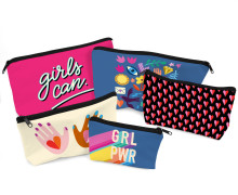 DIY-Nähset - Softshell - Fleece - 5 Wetbags - Girl Power - Hamburger Liebe - abby and amy