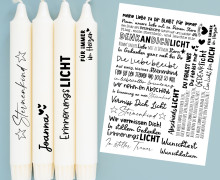 DIN A4 - Tattoofolie - Erinnerung - Sternenkind - für Kerzen / Keramik