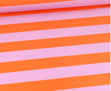 Outdoorstoff - Just Stripes! - Streifen - Flieder/Orange - abby and amy