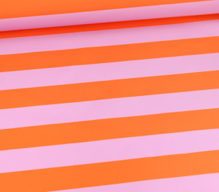 Outdoorstoff - Just Stripes! - Streifen - Flieder/Orange - abby and amy