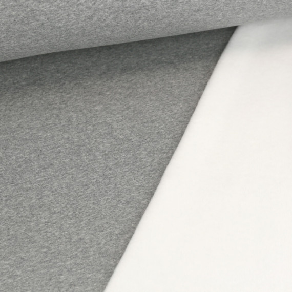 Alpenfleece - Kuschelstoff - 300g - Uni - Grau Meliert